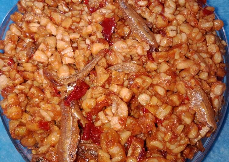 Proses Menyiapkan ❤️Orek Tempe Kering Teri Balado yang praktis