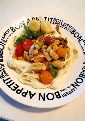 Una foto de Fideos mediterráneos