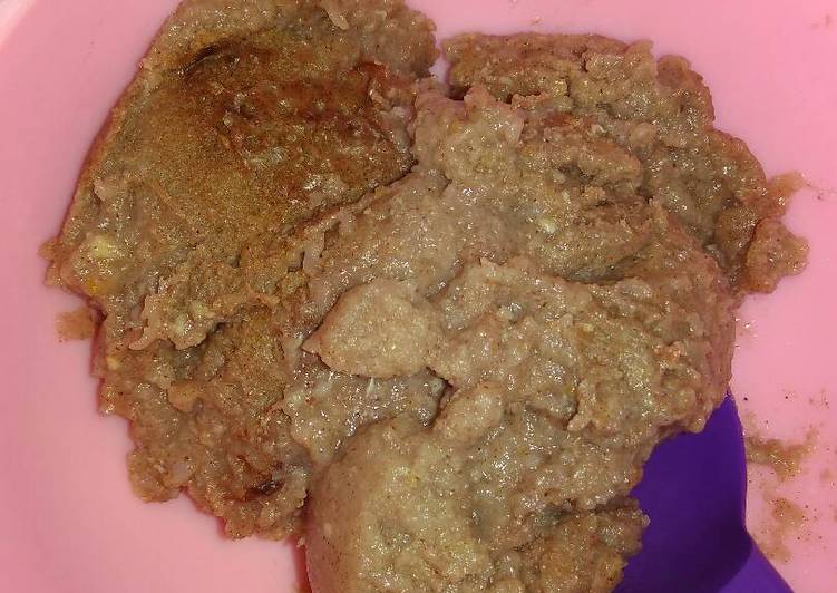 Resep Mpasi bubur beras merah +telwote(telor,wortel,tempe), Lezat Sekali