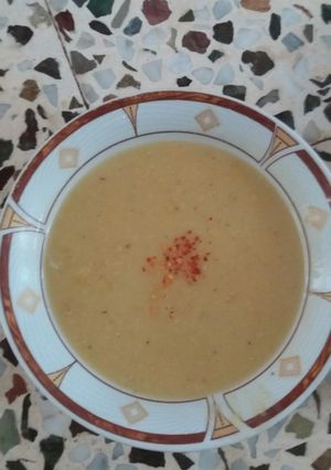صورة لوصفة شوربة العدس الاصفر