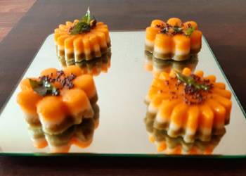 Easy Fast Cooking Tricolor cup cake dhokla Home Style