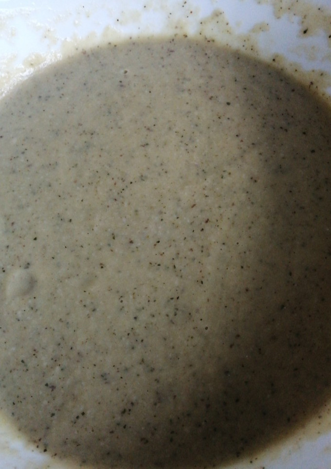 Una foto de Crema de calabacín con setas shiitake