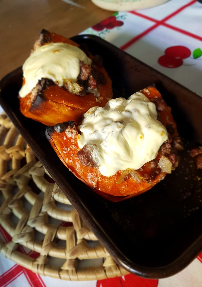 Una foto de Calabaza rellena
