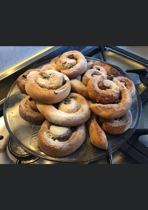 Une photo de Roulés à la cannelle et aux raisins