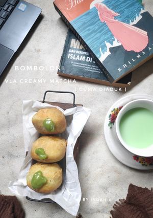 Foto resep Bomboloni Vla Creamy Matcha (Cuma Diaduk)