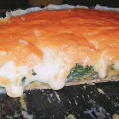 Una foto de Tarta bicolor (zapallo y acelga)😋