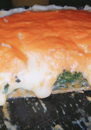 Una foto de Tarta bicolor (zapallo y acelga)😋
