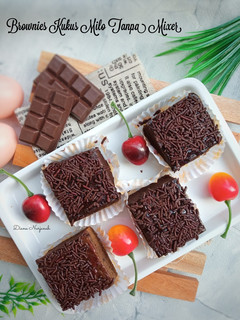 Foto resep Brownies Kukus Milo Tanpa Mixer