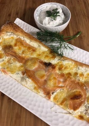 Une photo de Pizza saumon / pacifique