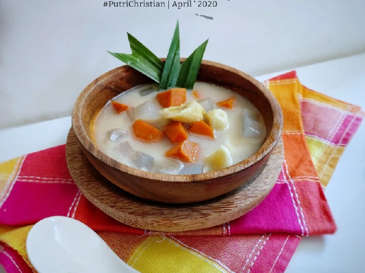 Langkah Gampang Menyiapkan Resep  Kolak Pisang Nata de coco with Fiber cream yang Bikin Ngiler, Enak Banget