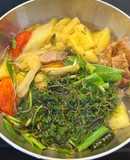 Canh Chua Chả Cá Hố, Rau Sam, Bông Giờ