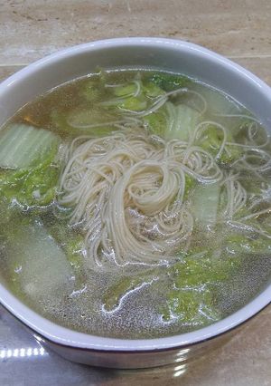 Foto resep Miesoa kuah oriental dengan sawi putih