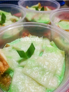 Foto resep Puding Roti Pandan