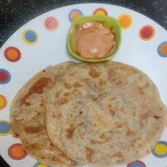 A picture of Cheesy Pizza flavoured Paratha.