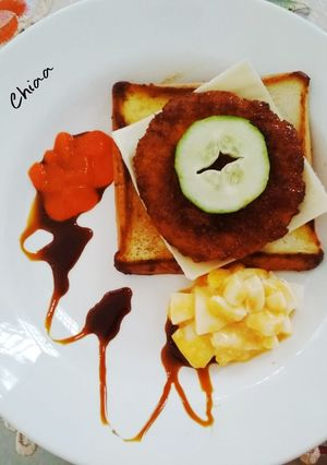 Foto resep Chicken Sandwich with Boiled Egg