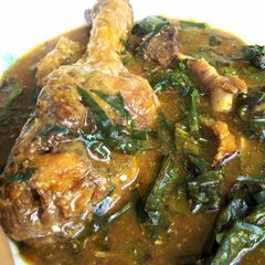 A picture of Oha and Uziza Soup.