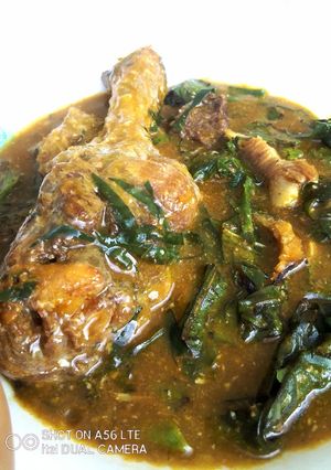 A picture of Oha and Uziza Soup.