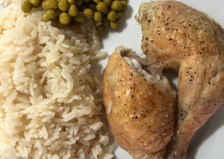 How to Make Roasted British Chicken with Rice in 15 Minutes for Young Wife