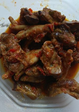 Foto resep Ati ampela + ceker Balado