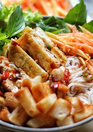 Hình của món MÓN CHAY | BÚN TÀU HỦ NƯỚC TƯƠNG.