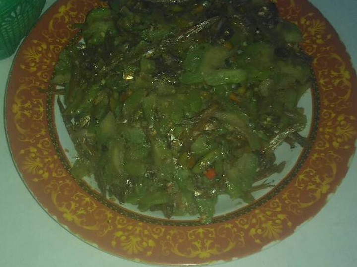 Langkah Mudah untuk Menyiapkan Tumis Pare + teri pedas Anti Gagal