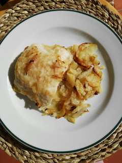 Una foto de Bacalao al horno "casi" a la portuguesa