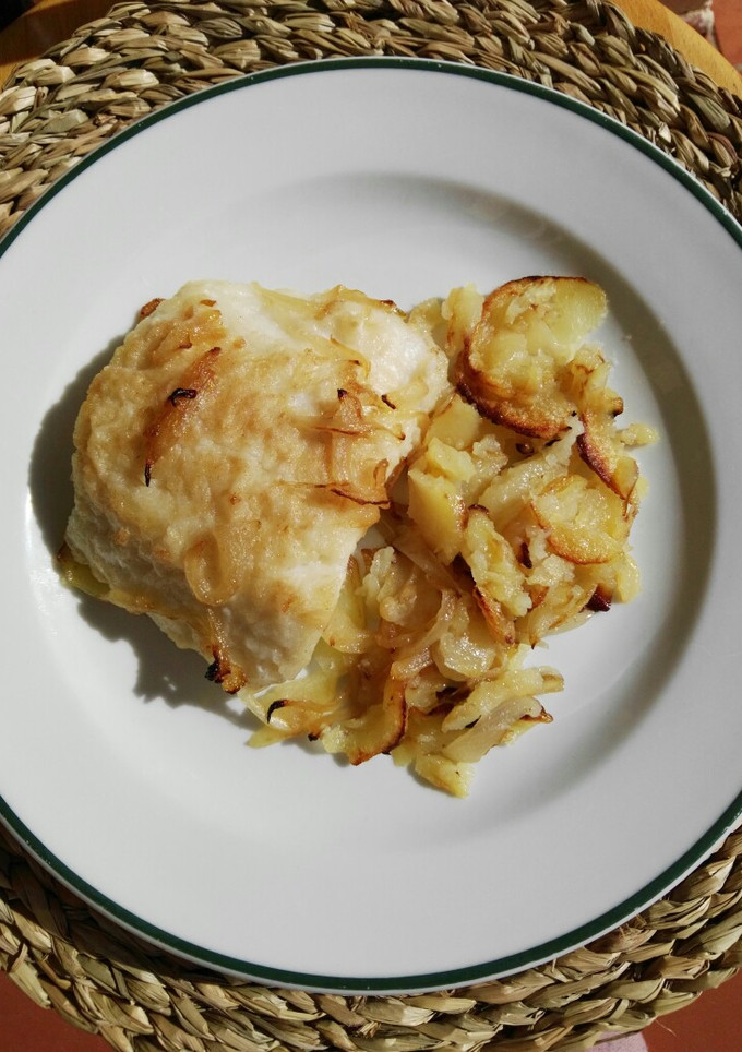 Una foto de Bacalao al horno "casi" a la portuguesa