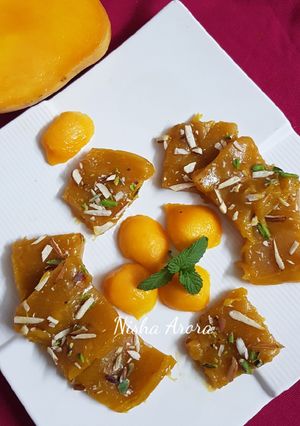 A picture of Mango Fudge(Burfi).