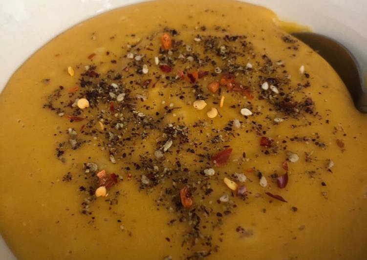 Simple Way to Prepare Perfect Squash and red lentil soup - vegan