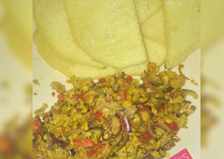 Step-by-Step Guide to Make Favorite Fried yam and egg sauce 2 | Satisfyingrecipe.web.app