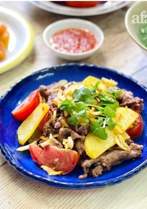 Hình của món Thịt Bò Xào Khoai Tây Cà Chua.