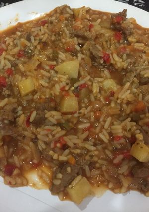 Una foto de Guiso de arroz.🍚🤤