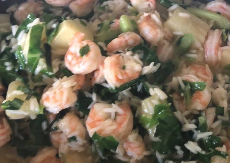 Steps to Make Favorite Prawns, Pineapple and Spring Green Veg