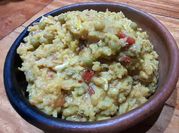 Una foto de risotto pescado