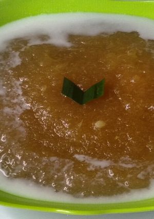 Foto resep Bubur singkong gula merah vla santan