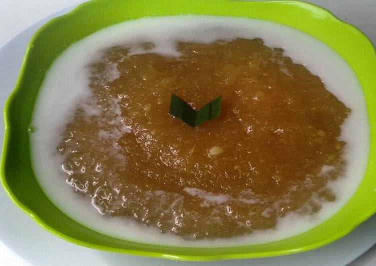 Anti Ribet, Membuat Bubur singkong gula merah vla santan Ekonomis Untuk Jualan