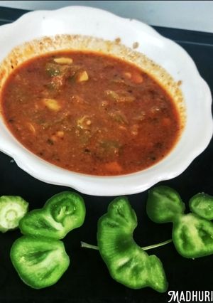ढोबळी मिरचीचे पंचामृत (Dhobli Mirchiche Panchamrut Recipe In Marathi) रेसिपी चे मुख्य फोटो