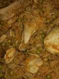 Arroz graneado con pollo