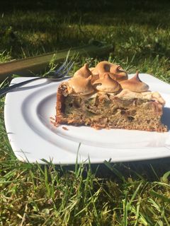Rhabarber-Baiser-Kuchen Rezepthauptbild