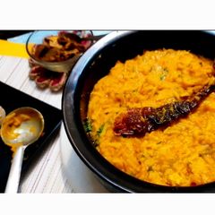 A picture of Restaurant dhaba style dal khichdi.