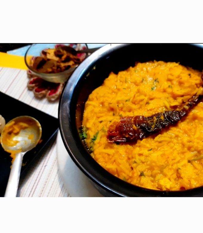A picture of Restaurant dhaba style dal khichdi.