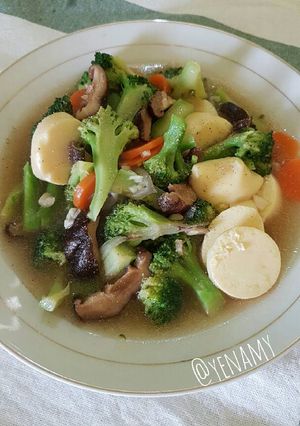 Foto resep Simple Brokoli cah Jamur dan Tahu