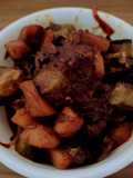 গজর,বীট, মিষ্টি আলু ভাজা (gajar beet mishti aloo bhaja recipe in Bengali)