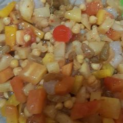 Saucy chana salad A picture of Saucy chana salad.