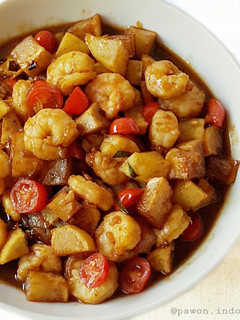 Foto resep Tumis udang kentang masak kecap