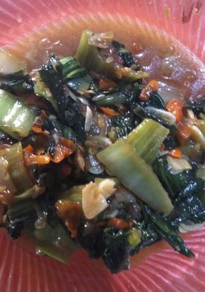 Foto resep Oseng sawi mangkok pedas