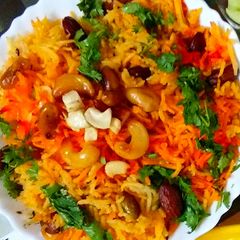 Rainbow Dry Fruit pulao A picture of Rainbow Dry Fruit pulao.