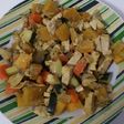 Tofu con verduras al curry y coco