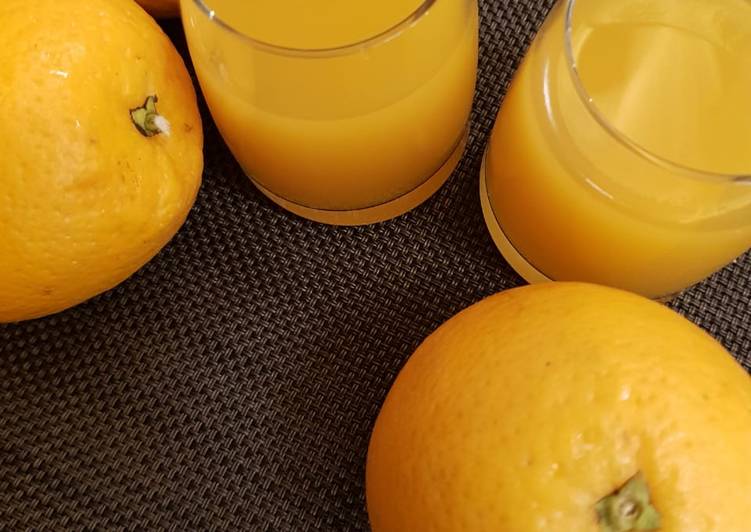 Steps to Make Homemade Fresh orange juice