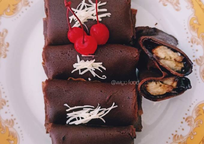 Recipe: Delicious Dadar Gulung Pisang Coklat